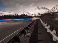 California Dawn: Road Streaks of Light
