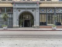 California Day: City Street with Mixed-Use Building