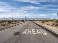 California Desert Asphalt Road