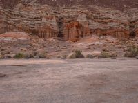 California Desert Landscape with Rock Walls and Cliffs