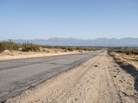 California Desert Road with Clear Skies