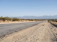 California Desert Road with Clear Skies