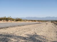 California Desert Road with Clear Skies