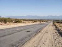 California Desert Road with Clear Skies
