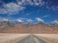 California Desert Road Landscape Mountain