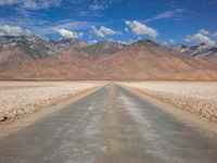 California Desert Road Landscape Mountain