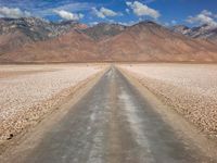 California Desert Road Landscape Mountain