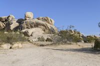 California Desert Road: Tracks under a Clear Sky