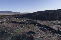 there is a large area of rock in the desert, and the view can be seen here