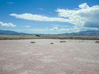 a vast landscape in the desert with no one on it or any individual who is on land