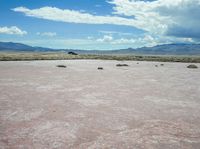 a vast landscape in the desert with no one on it or any individual who is on land