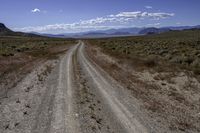 Straight Road in California Desert