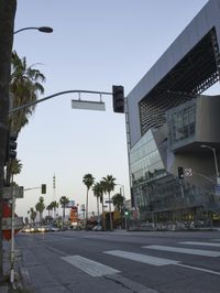 California Downtown Aerial View Street Lights 001