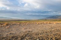 this is an image of a large dry desert in the united states of america the clouds are so blue and stormy