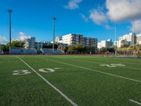 the football field at the university of san diego's campus where players are playing