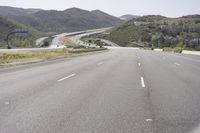 California Highway: Asphalt and Mountain Pass