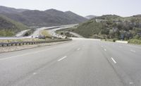 California Highway: Asphalt and Mountain Pass