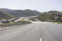 California Highway: Asphalt and Mountain Pass