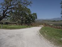 this is an image of the entrance to a ranch gate on the side of the road