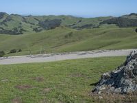 California Landscape: Mountain View with Asphalt Road