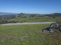 California Landscape: Mountain View with Asphalt Road