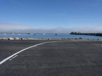 California Landscape with Palm Trees, Beach, and Pier 001