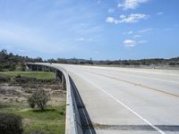 California Landscape: Road with Concrete Bridge