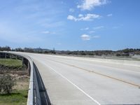 California Landscape: Road with Concrete Bridge