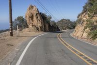 California's Malibu Mountains Landscape on a Bright Day