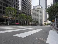 the street is empty as the city prepares to fill off the city's skyline