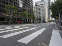 the street is empty as the city prepares to fill off the city's skyline