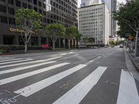 the street is empty as the city prepares to fill off the city's skyline