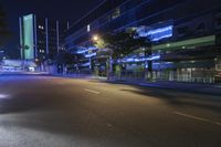 California Metropolitan with Neon Lights and Glass-Walled Buildings