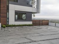 a concrete slab that has been repaired to look like new bricks in a modern house