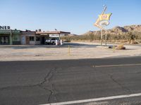 California Motel: A Dawn in the Desert Landscape