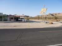 California Motel: A Dawn in the Desert Landscape