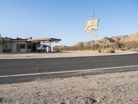 California Motel: A Dawn in the Desert Landscape