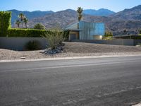 California Mountain Home with Palm Tree in the Desert