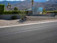 California Mountain Home with Palm Tree in the Desert