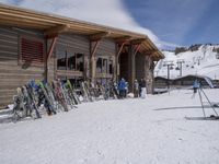 California Mountain House in Winter Landscape