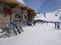 California Mountain House in Winter Landscape