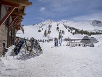 California Mountain House in Winter Landscape
