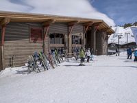 California Mountain House in Winter Landscape