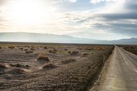 California Mountain Landscape with Visible Sun