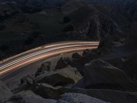 California Mountain Pass: Night View of the High Terrain