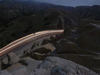 California Mountain Pass: Night View of the High Terrain