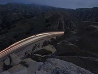 California Mountain Pass: Night View of the High Terrain