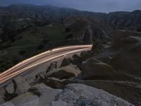 California Mountain Pass: Night View of the High Terrain