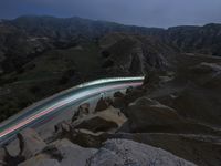 California Mountain Pass: Night View of the High Terrain