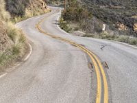 California Mountain Pass: S-Curve Road